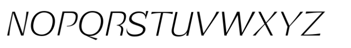 Plenary Extra Light Italic Font UPPERCASE