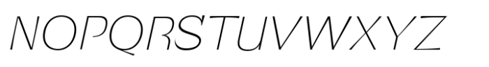 Plenary Thin Italic Font UPPERCASE