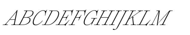 Plethora Extra Light Italic Font UPPERCASE