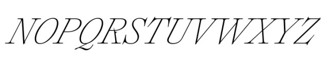 Plethora Extra Light Italic Font UPPERCASE