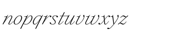 Plethora Extra Light Italic Font LOWERCASE