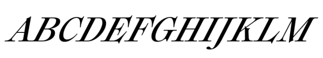 Plethora Medium Italic Font UPPERCASE
