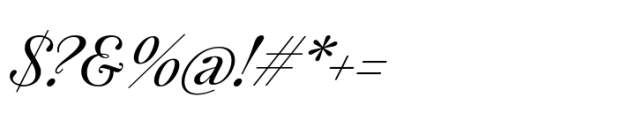 Plethora Regular Italic Font OTHER CHARS