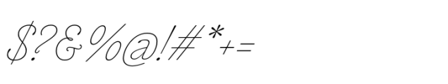 Plethora Thin Italic Font OTHER CHARS