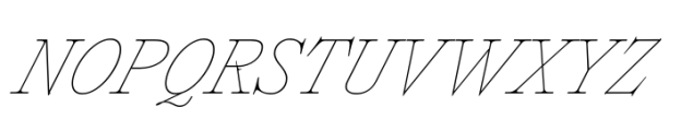 Plethora Thin Italic Font UPPERCASE