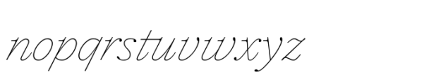 Plethora Thin Italic Font LOWERCASE