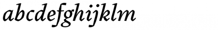 Pliego Book Italic Font LOWERCASE