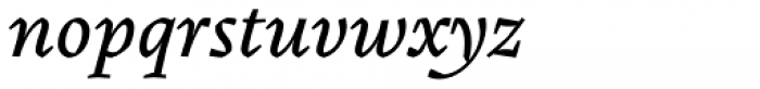 Pliego Book Italic Font LOWERCASE