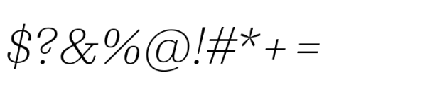 Ploquine Extralight Italic Font OTHER CHARS