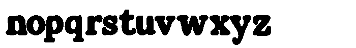 Plumpy Type Font LOWERCASE