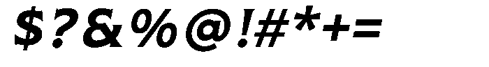 Pluribus Bold Italic Font OTHER CHARS