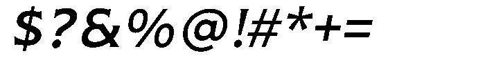 Pluribus Medium Italic Font OTHER CHARS