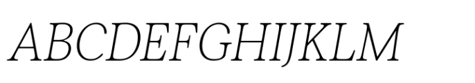 Plush Extra Light Italic Font UPPERCASE