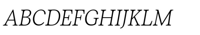 Plush Light Italic Font UPPERCASE