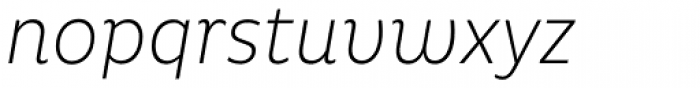 Pluto Condensed ExtraLight Italic Font LOWERCASE