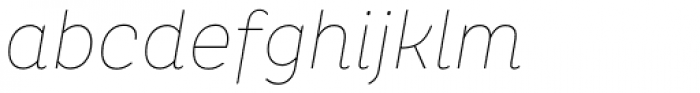 Pluto Condensed Thin Italic Font LOWERCASE