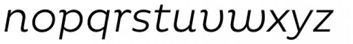 Pluto Light Italic Font LOWERCASE