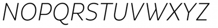 Pluto Sans Cond ExtraLight Italic Font UPPERCASE