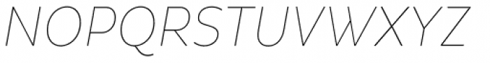 Pluto Sans Cond Thin Italic Font UPPERCASE