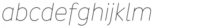 Pluto Sans Cond Thin Italic Font LOWERCASE