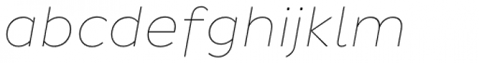 Pluto Sans Thin Italic Font LOWERCASE