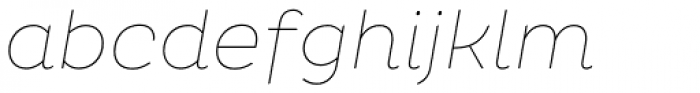 Pluto Thin Italic Font LOWERCASE