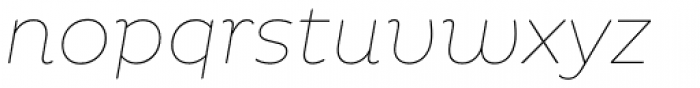 Pluto Thin Italic Font LOWERCASE