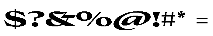 Place Black Extra Font OTHER CHARS