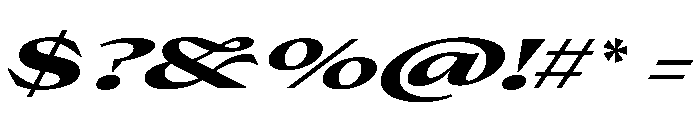 Place Black Italic Extra Font OTHER CHARS