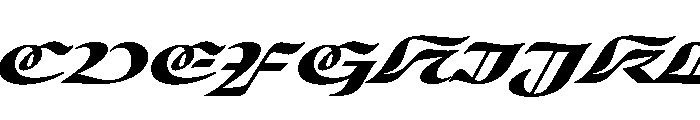 Place Black Italic Extra Font UPPERCASE