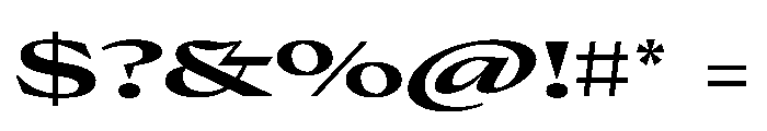 Place Bold Extra Font OTHER CHARS