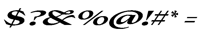 Place Bold Italic Extra Font OTHER CHARS