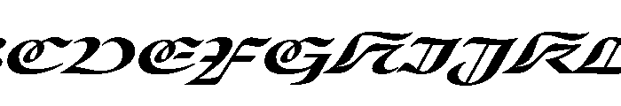 Place Bold Italic Extra Font UPPERCASE