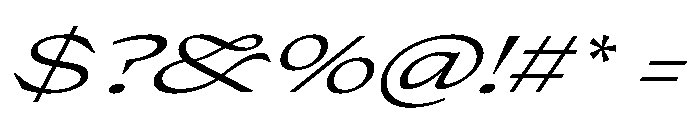 Place Light Italic Extra Font OTHER CHARS