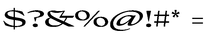 Place Regular Extra Font OTHER CHARS
