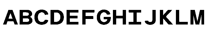 PlaidMono L Font UPPERCASE