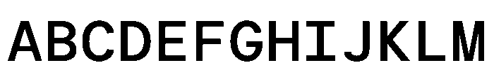 PlaidMono M Font UPPERCASE