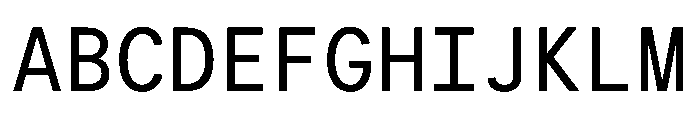 PlaidMono S Font UPPERCASE