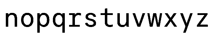 PlaidMono S Font LOWERCASE
