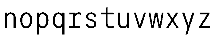 PlaidMono Xs Font LOWERCASE