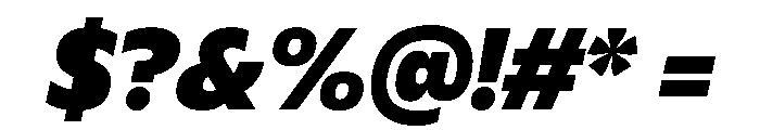 Plang BlackItalic Instance Font OTHER CHARS