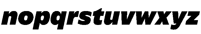 Plang BlackItalic Instance Font LOWERCASE
