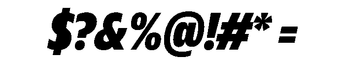 Plang CondensedBlackItalic Instance Font OTHER CHARS