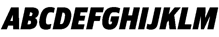Plang CondensedBlackItalic Instance Font UPPERCASE