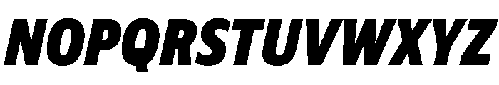 Plang CondensedBlackItalic Instance Font UPPERCASE