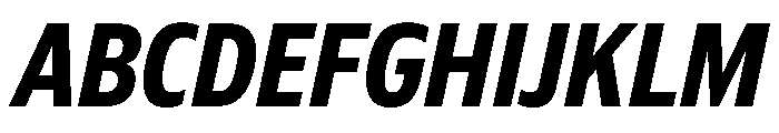 Plang CondensedBoldItalic Instance Font UPPERCASE