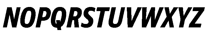 Plang CondensedBoldItalic Instance Font UPPERCASE