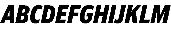 Plang CondensedExtraBoldItalic Instance Font UPPERCASE