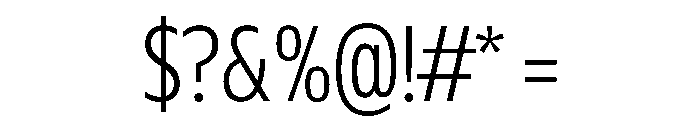 Plang CondensedExtraLight Instance Font OTHER CHARS