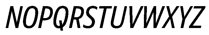 Plang CondensedItalic Instance Font UPPERCASE